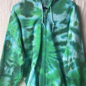 Tie dye zip up jacket